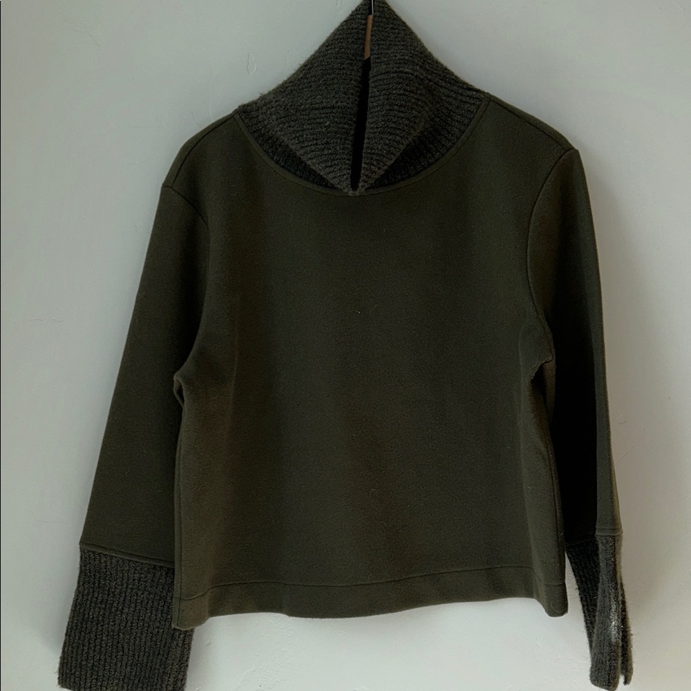 Banana Republic Factory Dark Olive Cowl Neck Sweater